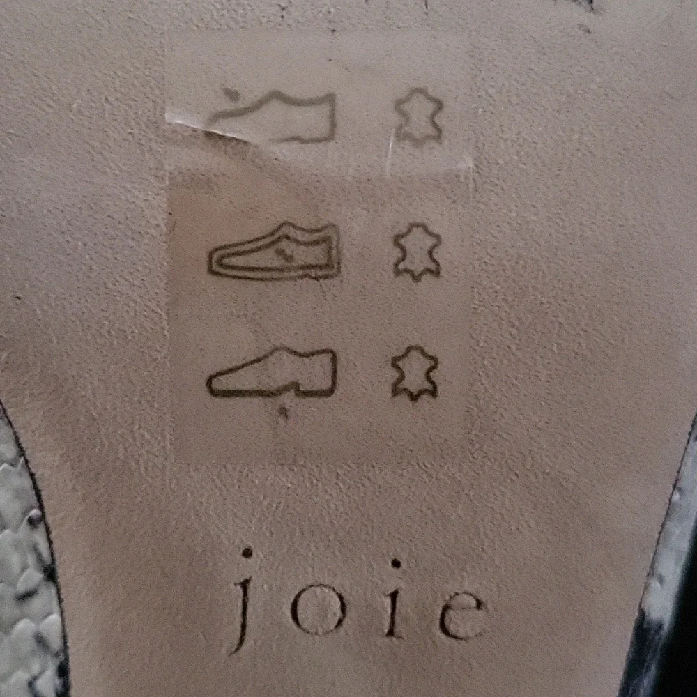 Joie Women's Ivory Snake Goring Comfort Ralti Pointed Toe Kitten Heel Slip Sz 39 - Picture 4 of 4